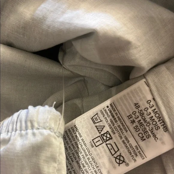 Baby Gap Dress Grey A Line Faux Fur 0-3 Months NWOT - Picture 2 of 6